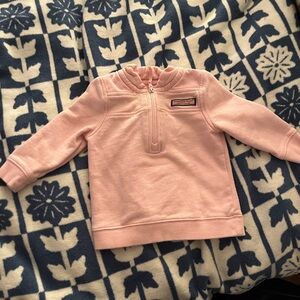 Vineyard Vines Light Pink Kids Quarter-Zip Sweatshirt